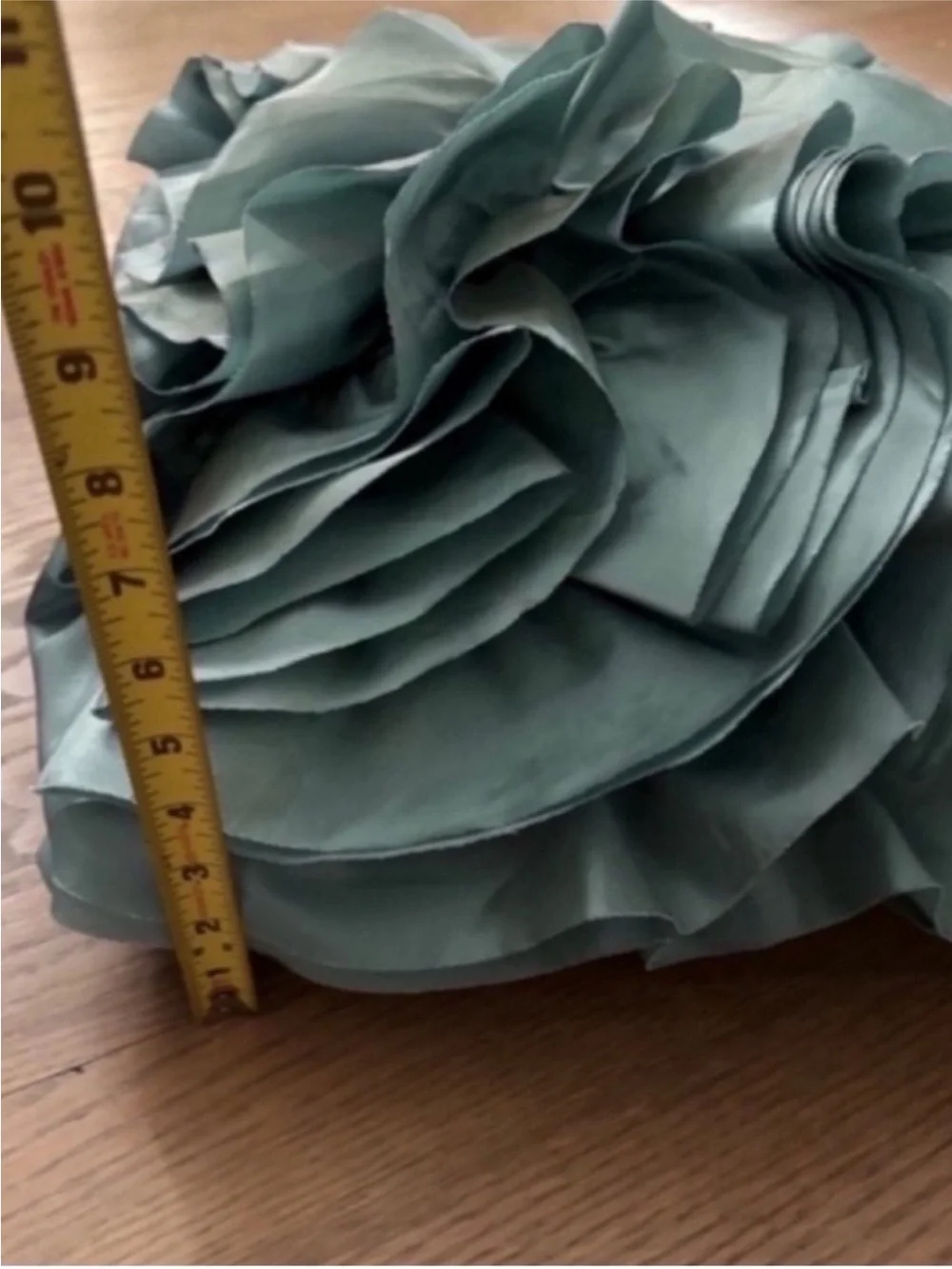 Zgallerie Aquamarine Teal Satin Rose Rectangle Throw Pillows Set of 2 Like New